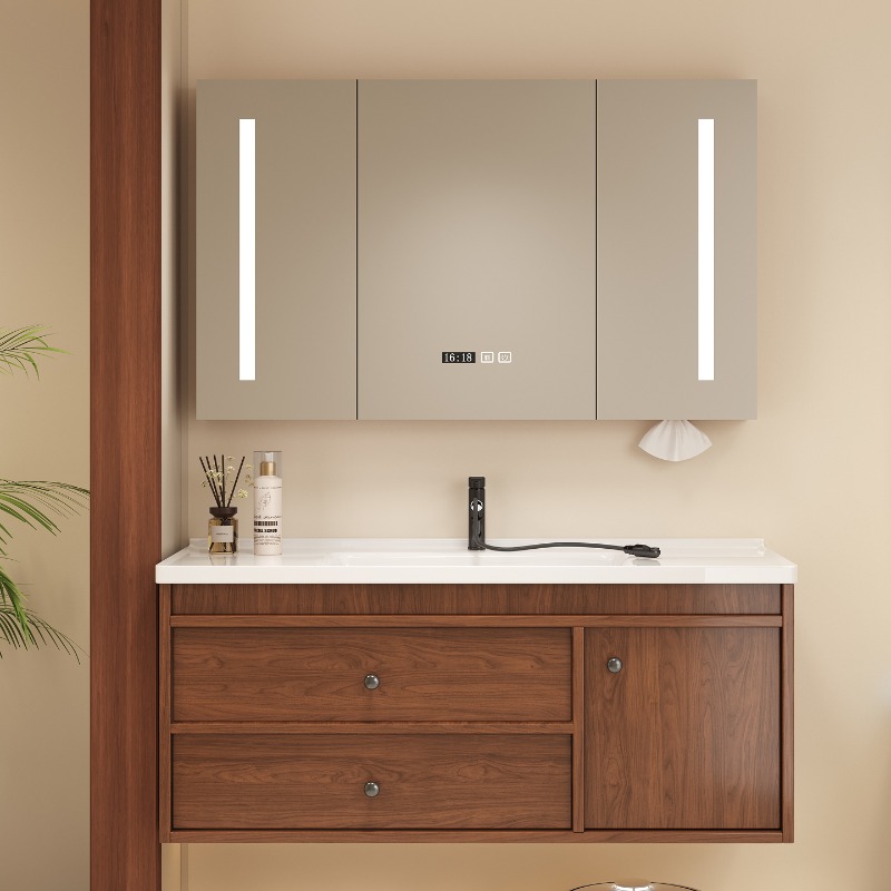 Белый напольный шкаф для ванно – обзор и цена Home Bathroom Vanity Combo