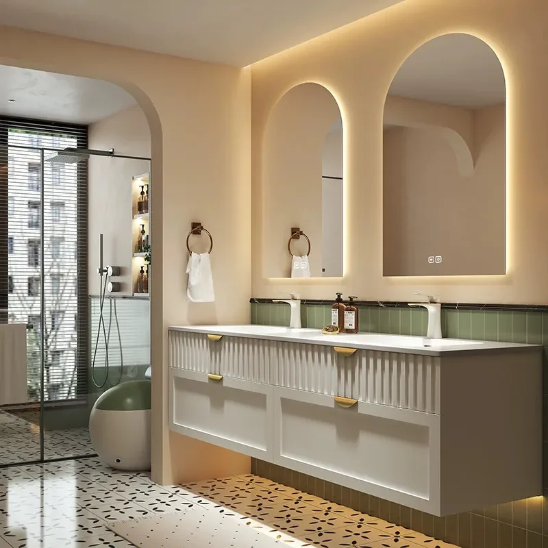Тумба для ванной в кремовом ст – обзор и цена Home Bathroom Vanity Combo