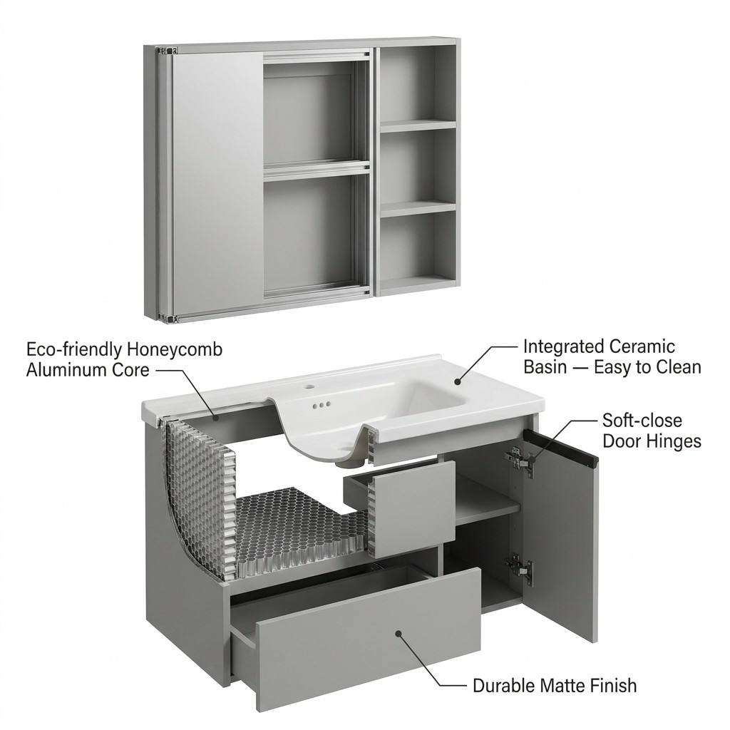 Современный экологичный настен – обзор и цена Home Bathroom Vanity Combo