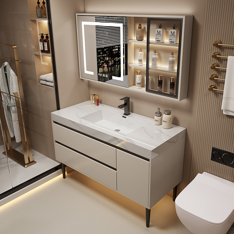 Современный зеркальный шкаф-пе – обзор и цена Home Bathroom Vanity Combo